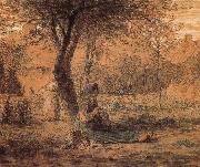 Jean Francois Millet Country yard oil painting reproduction